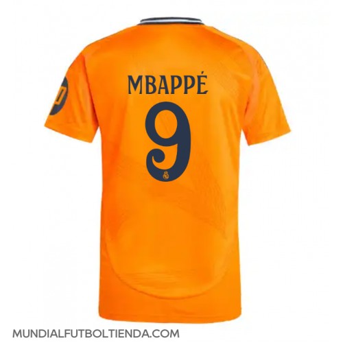 Camiseta Real Madrid Kylian Mbappe #9 Segunda Equipación Replica 2024-25 mangas cortas